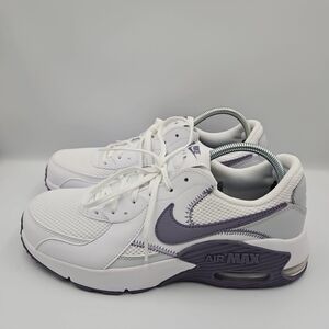Nike Air Max White and Purple Sneakers